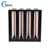China Made Factory Manufacture H11/H12/H13 Low resistance V Shape Combined aluminum precision filte thumbnail image