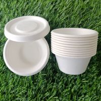 60ml Suagarcane Bagasse Biodegradable Compostable Disposable 2oz Sauce Paper Cup with Lid thumbnail image