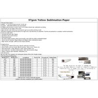 57gsm yellow sublimation paper on fabric printing thumbnail image