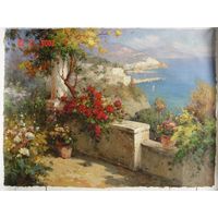 Mediterranean&Garden Oil Painting on Canvas 100% Hand-made Garden9 thumbnail image