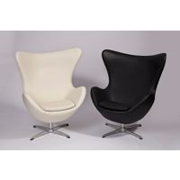 Replica Arne Jacobsen Egg Chair in fabric/genuine leather thumbnail image