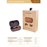 woodpods true wireless hifi with true wireless double master technology stereo wooden earbuds true t thumbnail image