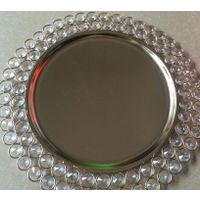 Foshan cheap silver crystal charger plate for wedding tables decor thumbnail image