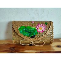 Straw Clutch Handbag, Xmeng Women Straw woven Purse Envelope Bag Wallet Summer Beach Bag for Ladies thumbnail image