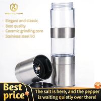 Modern kitchen 2 in 1 manual spice mill bottle stainless steel salt and pepper grinder set thumbnail image