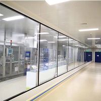 5mm TCK Double Glass Cleanroom Window For Pharmaceutical Clean Room With ISO9001 thumbnail image