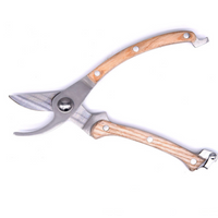 High Quality Stainless Steel Pruning Shear Garden Scissors Branch Scissors With Color Wood Handle thumbnail image