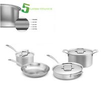 Master Class High End Induction 5 Layer Body Titanium Cookware Set with Stainless Steel Lid for Kitc thumbnail image