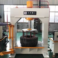 Hydraulic solid forklift tire press machine thumbnail image