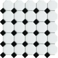 Octagonal White Ceramic mosaic thumbnail image