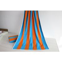 Blue and Orange Color Stripe 100% Cotton Beach Pool Towel thumbnail image