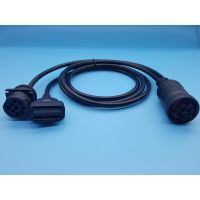 Deutsch 9-Pin J1939 Male to Female and OBD2 Female Split Y Cable, J1708 to OBD2 Adapter thumbnail image