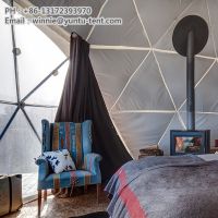 PVC waterproof geodesic dome tents glamping igloo prefab camping house hotel resort thumbnail image