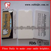 Promotional Dental Gifts Products Card Shape Dental Floss Printing Private Label thumbnail image