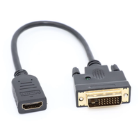 High Speed DVI 24+1 PIN Male to HD Female Converter cable with LED Light for PS3 PS4 HDTV thumbnail image