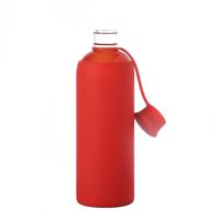 Premium Water Glass Bottle Juice Silicone High Borosilicate Glass Silicone Applicable for Boiling Wa thumbnail image