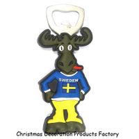 Sweden souvenir 3D soft pvc bottle opener with magnetic thumbnail image