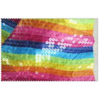 Colouful polyester satin embroidered sequin fabric thumbnail image