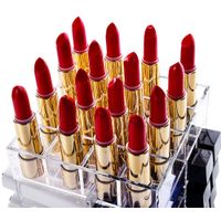 Clear Lipstick Tower, 360 Rotating Cosmetic Organizer with 64 Slots Lipgloss Storage Display Holder thumbnail image