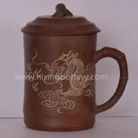 Nixing Pottery Dragon Tea Cup Ceramic Hand Carving Tea Mug Coffee Water Cup 450ml thumbnail image