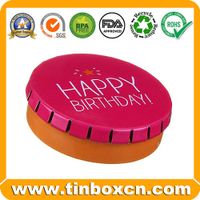Food Packaging Embossed Round Metal Candy Tin Box thumbnail image