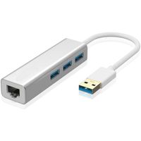 USB 3.0 to Ethernet Adapter 3-Port USB 3.0 Hub with RJ45 10 100 1000 Gigabit Ethernet Adapter thumbnail image