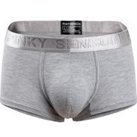 Custom Waistband LOGO solid Cotton gay Men underwear Boxer Briefs For Men underwear U convex pouch b thumbnail image