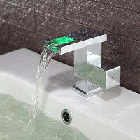 Contemporary Color Changing LED Bathroom Sink Tap - T0828F thumbnail image