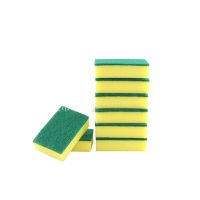 Yellow Green Sponge Pad Powerful Kitchen Cleaning Polyurethane for Kitchen Cleaning Use Polyester thumbnail image