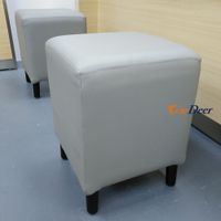 China manufacturer newest gray sofa leather stool for huawei store experience thumbnail image