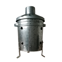 Galvanized Metal Garden Incinerator with Cover / Waste Burner thumbnail image