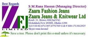 ZAARA JEAN'S & KNITWEAR LTD logo