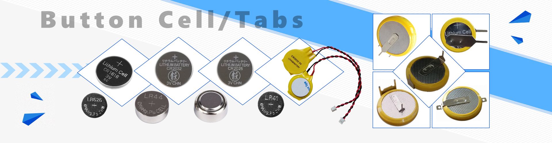 CR2430 3V Lithium Button Cell Battery With Welded Tabs Pins For